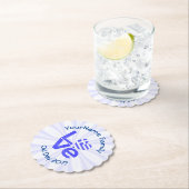 Griechenland Herzenflagge Blaue LIEBE Personalisie Untersetzer (Vor Ort)