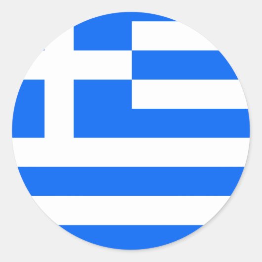Griechenland Hochwertige Flagge Runder Aufkleber (Vorderseite)