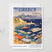 Griechenland Hochzeitplakatart QR-Code Save The Date (Vorderseite)