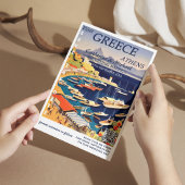 Griechenland Hochzeitplakatart QR-Code Save The Date