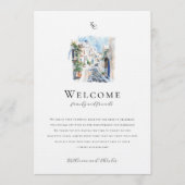 Griechenland Hochzeitstag Begrüßungsreise Menükarte (Vorderseite)