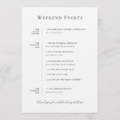 Griechenland Hochzeitstag Begrüßungsreise Menükarte (Rückseite)