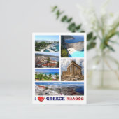 Griechenland - I Liebe - Postkarte (Stehend Vorderseite)
