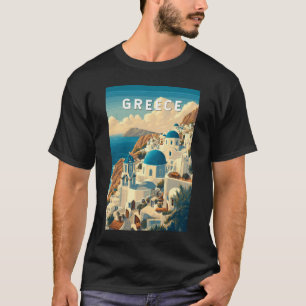 Griechenland Illustration Reise Kunst Vintage T-Shirt