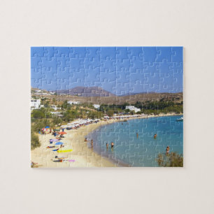 Griechenland, Insel Paros, Krios Beach aus der Höh Puzzle