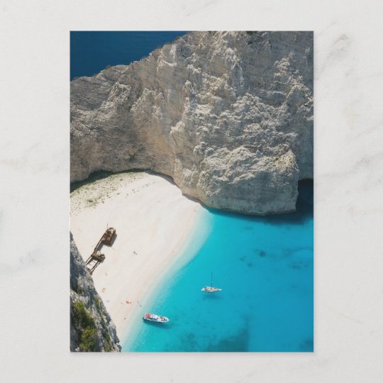 Griechenland Ionische Inseln Zakynthos Schifffa Postkarte Zazzle De