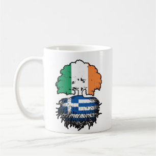 Griechenland - Irish Ireland Tree Roots Flag Kaffeetasse
