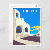 Griechenland Jahrgang Reise Postkarte (Vorne/Hinten)