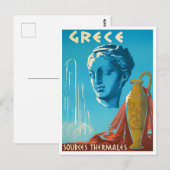 Griechenland Jahrgang Reise Postkarte (Vorne/Hinten)