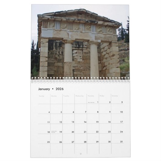 Griechenland Kalender 2026 (Jan 2026)