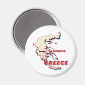 Griechenland-Karte Magnet (Vorderseite/Rückseite)