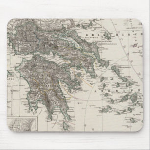 Griechenland Karte von Stieler Mousepad