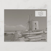 Griechenland, Korfu, altes Windmühle, Postcard Postkarte (Rückseite)