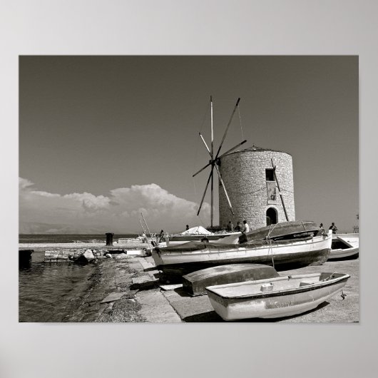 Griechenland, Korfu, altes Windmühle, Poster (Vorne)