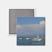 Griechenland, Korfu, AltLeuchtturm, Magnet (Vorderseite/Rückseite)