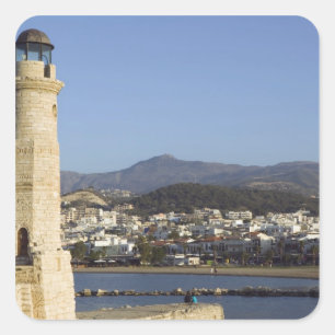 GRIECHENLAND, KRETA, Provinz Rethymno, Rethymno: Quadratischer Aufkleber