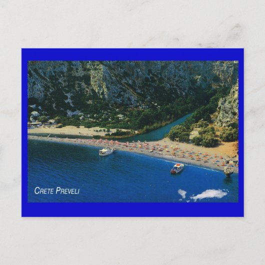 Griechenland, Kreta, Strand in Preveli, Mittelmeer Postkarte (Vorderseite)