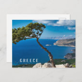 Griechenland Küste - Monolithos Landschaftlich Gri Postkarte (Vorne/Hinten)