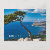 Griechenland Küste - Monolithos Landschaftlich Gri Postkarte (Vorderseite)