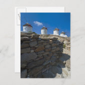 Griechenland, Kykladen-Inseln, Mykonos, Steinmauer Postkarte (Vorne/Hinten)