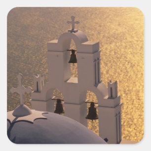 Griechenland, Kykladen, Santorin, Thira, Quadratischer Aufkleber