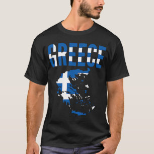 Griechenland Länderkarte T-Shirt