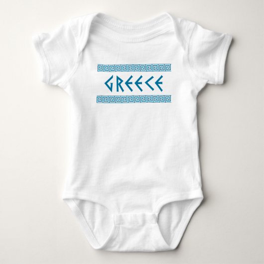 Griechenland-Landnationstextnamensymbol-Grieche Baby Strampler (Vorderseite)