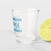 Griechenland-Landnationstextnamensymbol-Grieche Schnapsglas (Rechts)