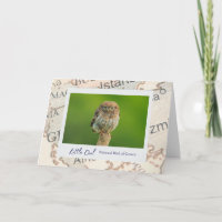 Griechenland Little Brown Owl Bird Emblem auf Kart