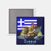 Griechenland-Magnetdesign Magnet (Vorderseite/Rückseite)