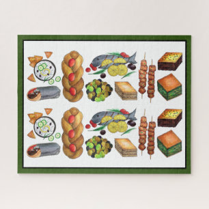 Griechenland Mediterrane Küche Grillrestaurant Puzzle