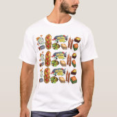 Griechenland Mediterrane Küche Grillrestaurant T-Shirt (Vorderseite)
