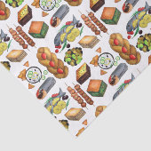 Griechenland mediterrane Lebensmittel Printmedien Seidenpapier (Ausschnitt)