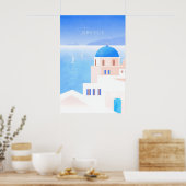 Griechenland Minimal Reiseplakat Poster (Küche)