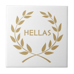 Griechenland mit Goldolivgrünem Kranz Fliese