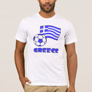Griechenland mit griechischer Flagge und Fußball T-Shirt