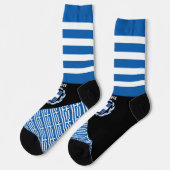 Griechenland, Mode, griechische Flagge, patriotisc Socken (Linkes Detail)