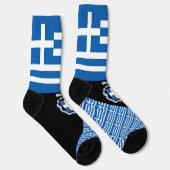 Griechenland, Mode, griechische Flagge, patriotisc Socken (Rechts)