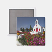 Griechenland, Mykonos, Niedliche kleine Kapelle Magnet (Vorderseite/Rückseite)