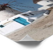 Griechenland - Mykonos - Windmühlen - Poster (Ecke)