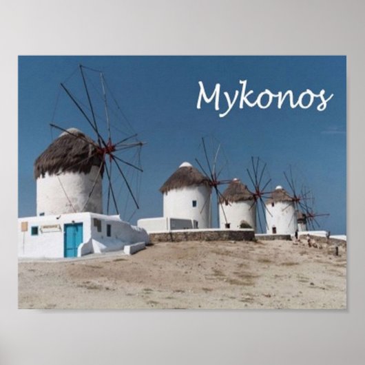 Griechenland - Mykonos - Windmühlen - Poster (Vorne)