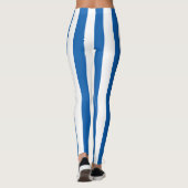 Griechenland - Nationale Flaggenfarben vertikal ge Leggings (Rückseite)