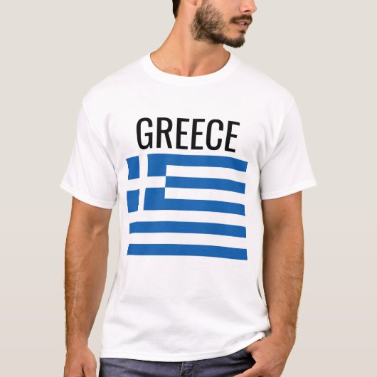 Griechenland // Nationale Weltflagge T-Shirt (Vorderseite)