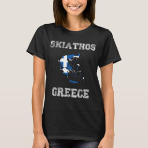 Griechenland Not leidender Flaggenstaat Skiathos P T-Shirt