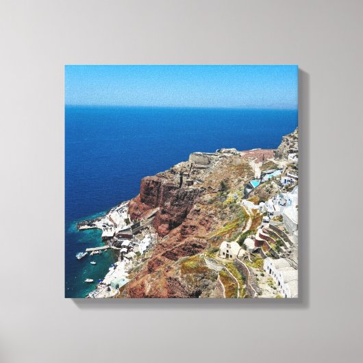 Griechenland Oia Santorini Amoundi Bay Canvas Prin Leinwanddruck (Vorderseite)