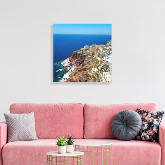 Griechenland Oia Santorini Amoundi Bay Canvas Prin Leinwanddruck (Insitu (Wohnzimmer))