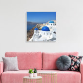Griechenland Oia Santorini Urlaub am Blauen Dom Leinwanddruck (Insitu (Wohnzimmer))