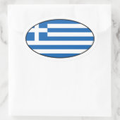 Griechenland Oval Flag Sticker (Tasche)