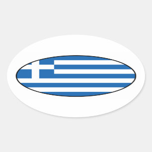 Griechenland Oval Flag Sticker