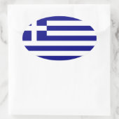 Griechenland Ovaler Aufkleber (Tasche)